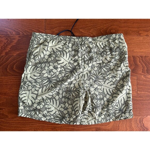 L.L. Bean Men's Nylon Lined Swimming Trunks Shorts Green Adjustable Waist 0X 45 - Picture 8 of 8